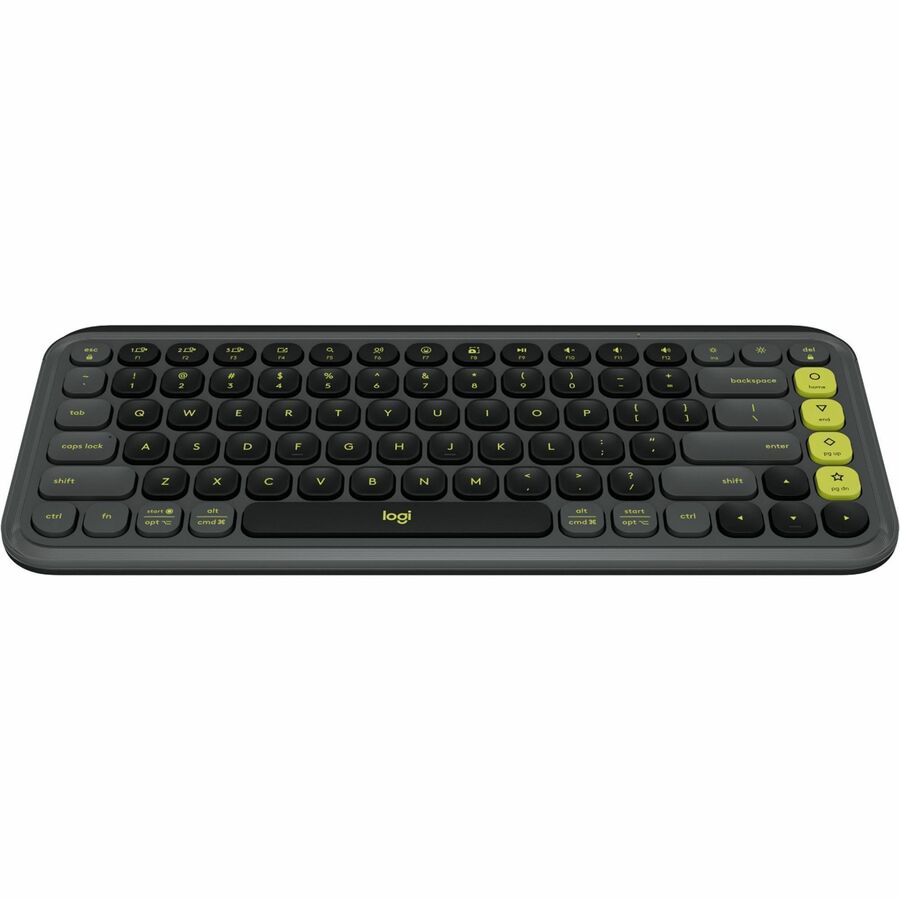Logitech POP ICON KEYS Wireless Bluetooth Keyboard, Comfortable Typing, Programmable Keys, Easy-Switch Between up to 3 Devices (Graphite & Green) - 920-013143