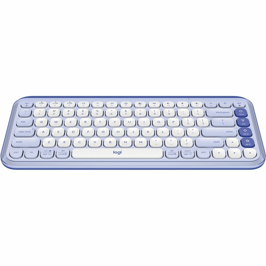 Logitech POP ICON KEYS Wireless Bluetooth Keyboard, Comfortable Typing, Programmable Keys, Easy-Switch Between up to 3 Devices (Lilac & Off-white) - 920-013050