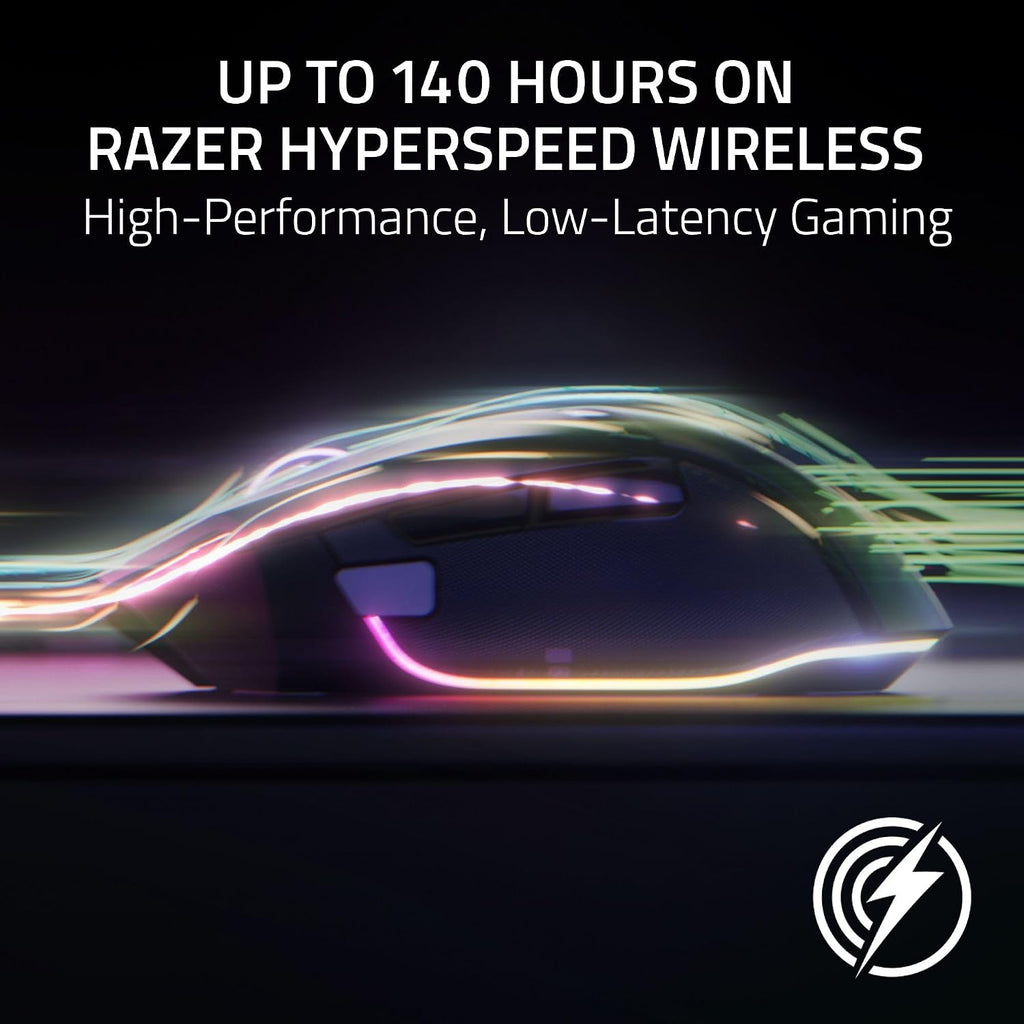 Razer - Basilisk V3 Pro 35K  Optical Wireless Gaming Mouse with HyperScroll Tilt Wheel - Black