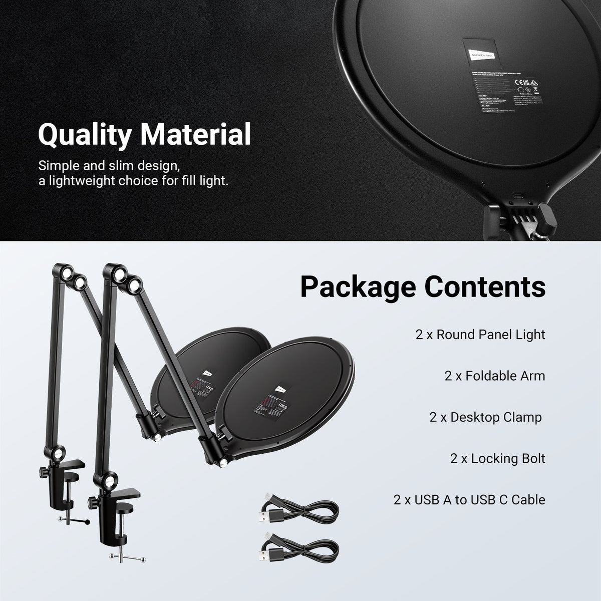 NEEWER BASICS R10 10.5" Streaming Key Lighting