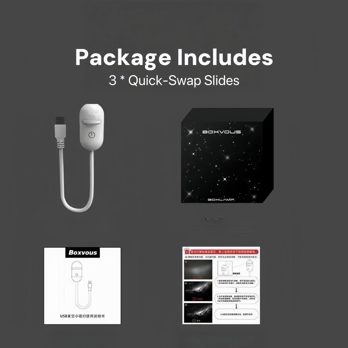 [GOLD #116-Ep.359] 2-in-1 USB Night Light + Galaxy Projector with Quick-Swap Slides