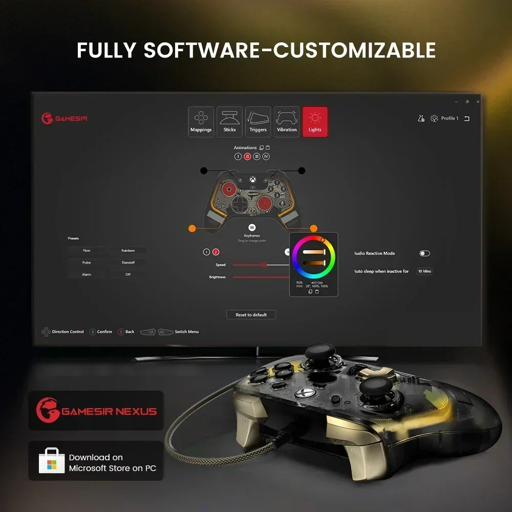 GameSir Kaleid Flux Xbox Controller Hall Effect Gamepad for Xbox Series X, Xbox Series S, Xbox One Game Console PC Joystick