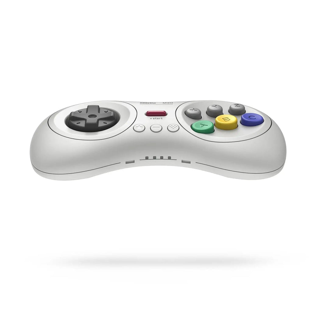 8Bitdo M30 Bluetooth Controller for Switch, Windows and Android, 6-Button Layout for SEGA Classic Games White