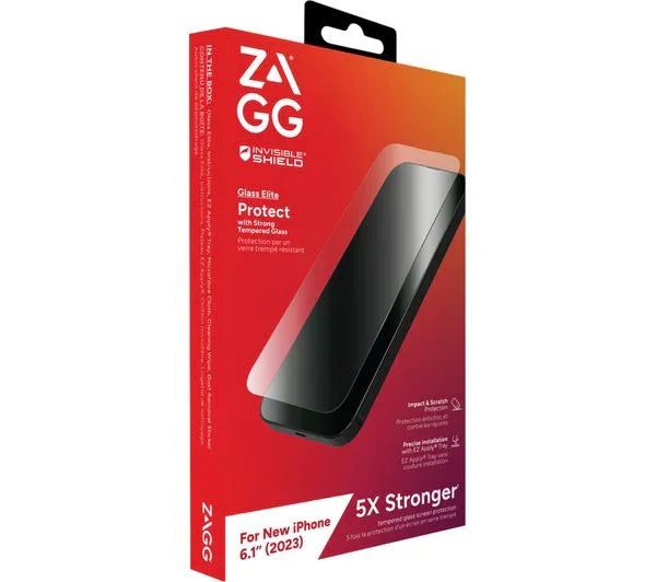 ZAGG InvisibleShield Glass Elite Eco Screen Protector for iPhone 15