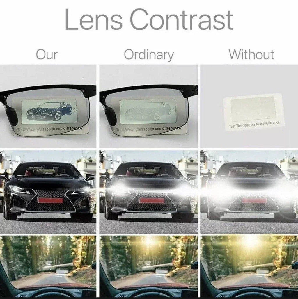 Men Aluminium HD Polarized Photochromic Sunglasses Driving Chameleon Sun Glasses