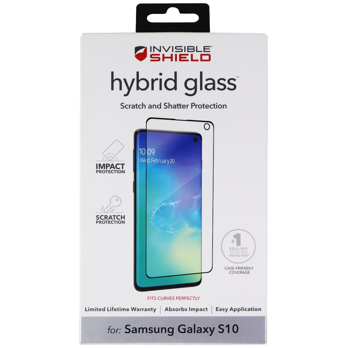 ZAGG Invisible Shield Hybrid Glass for Samsung Galaxy S10 - Clear