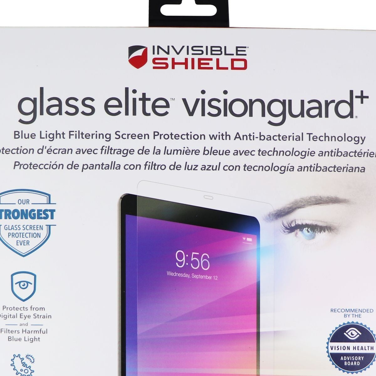 ZAGG (Glass Elite VisionGuard+) Screen Protector for Apple iPad (10.2) 8 / 7 Gen